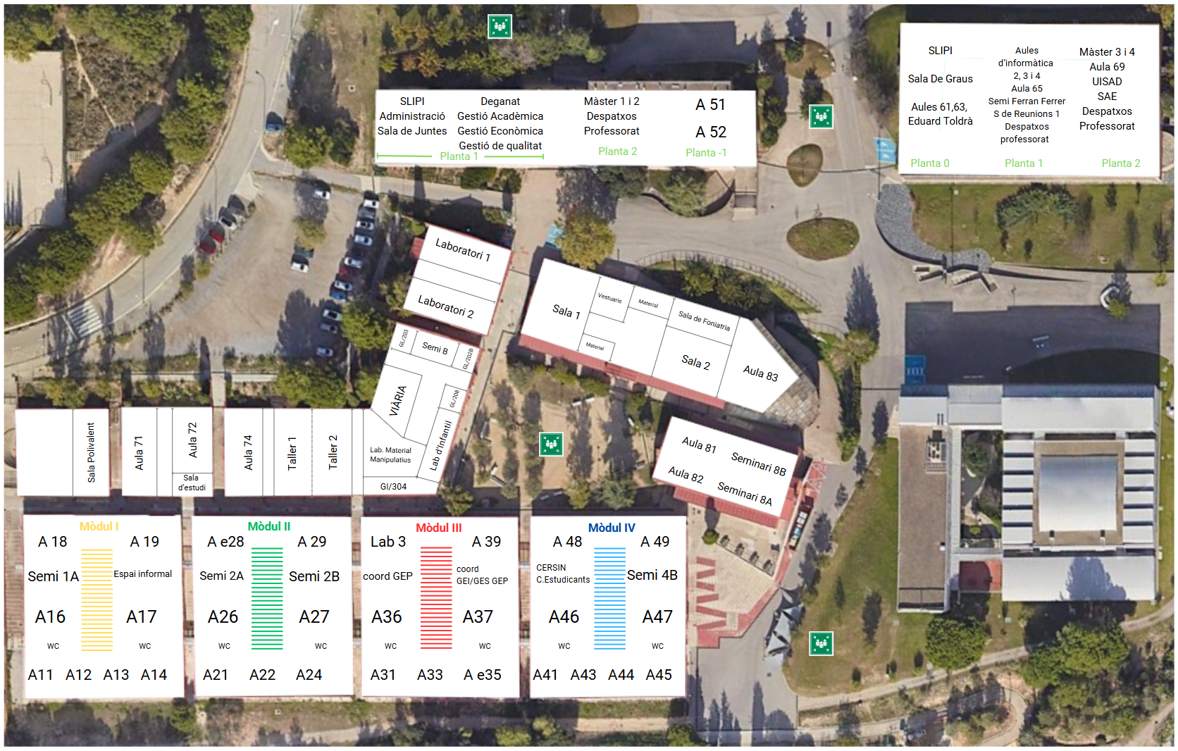 Mapa de la Facultat d'Educació - UAB